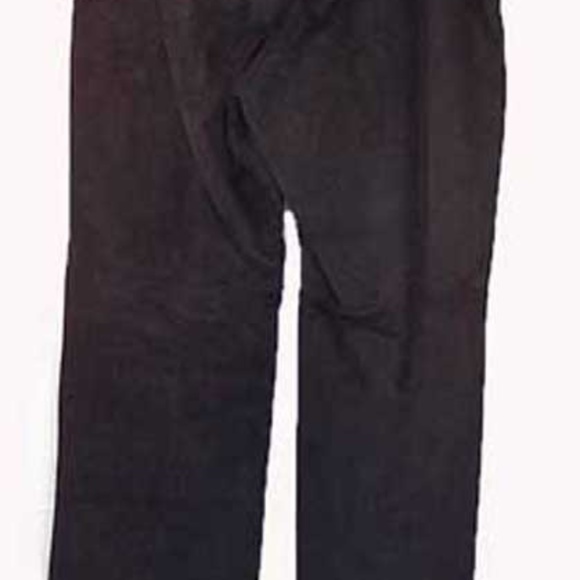 PANTS, SUEDE, BLACK, SIZE 12, SIDE ZIP, FLAT FRONT, DANIER LEATHER, FULLY LINED, - Picture 4 of 7